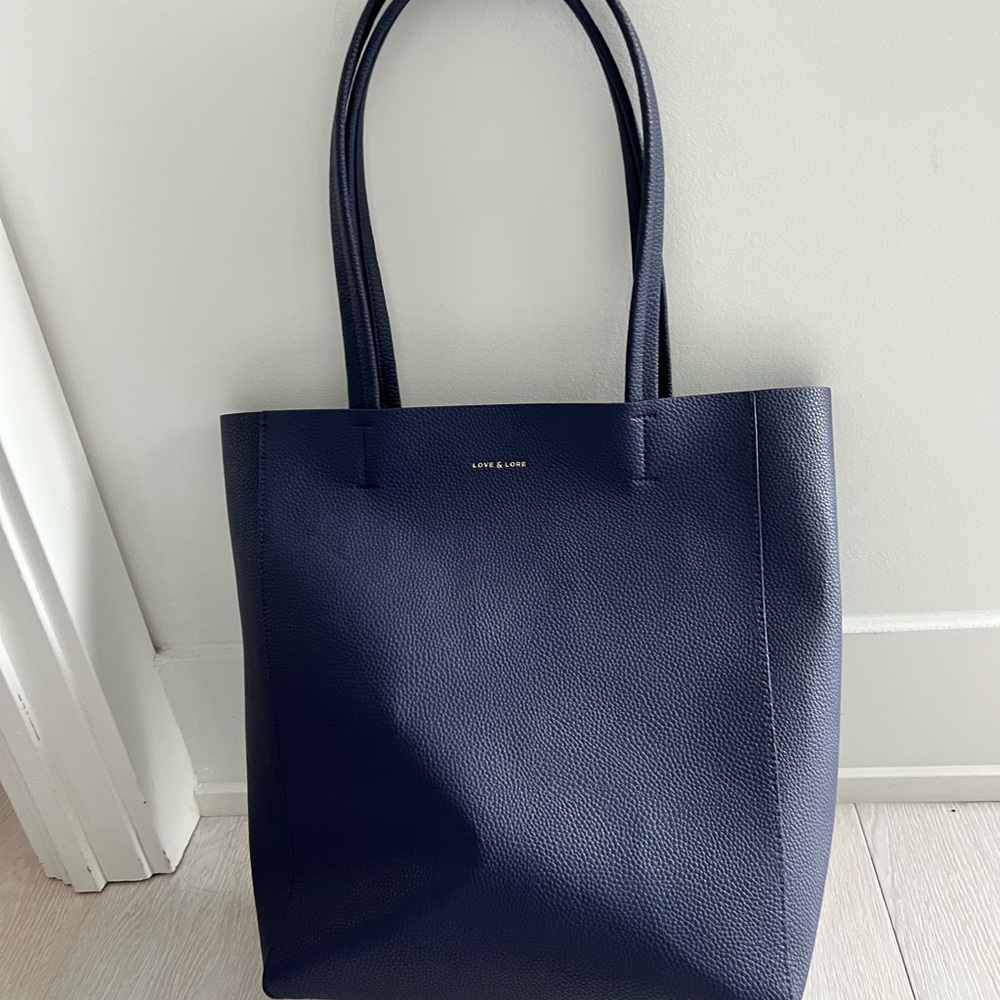 Navy Tote Bag by Love & Lore